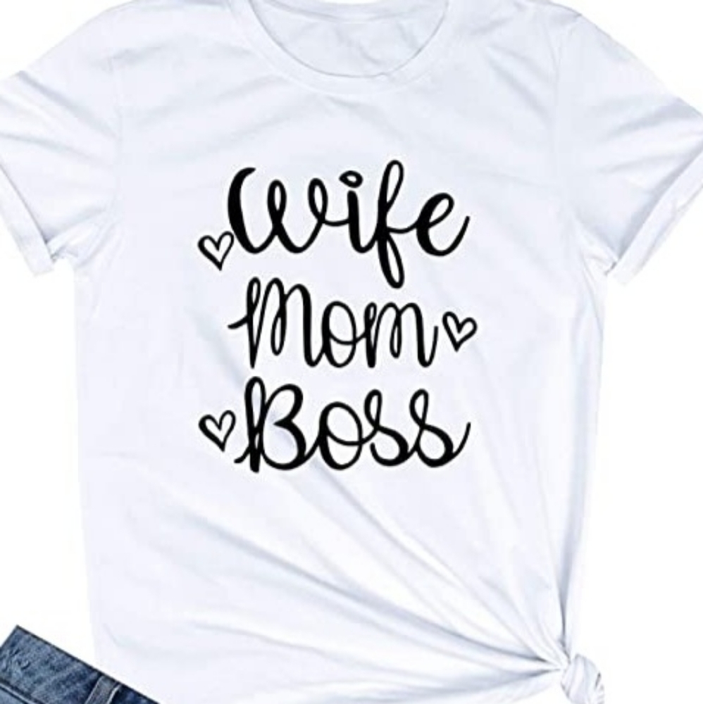 New wife mom boss tshirt up to 5XL